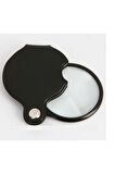 Deri Kılıflı Mini Büyüteç 50 mm Cepte Taşınan Katlanabilir Deri Kaplama