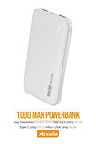 Azeada 10000 mAh 5v-2a Powerbank Type-C / Usb Giriş Led Işıklı Gösterge
