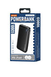 Azeada 10000 mAh 5v-2a Powerbank Type-C / Usb Giriş Led Işıklı Gösterge