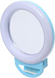 Aynalı Şarjlı Led Selfie Işığı Led Ring Light Halka Telefon Işığı 36 Led 3 Kademe Büyük Boy 12 Cm