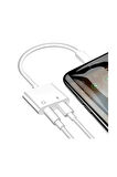 Iphone Ipad Lightning Uyumlu Kulaklık Ve Şarj Çevirici Dönüştürücü Çoğaltıcı Kablo 6 7 8 11 X Xs