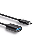Usb 3.1 Type C To Usb 3.0 Dişi Otg Kablo 15 cm Otg Kablo Dönüştürücü Çevirici Adaptör