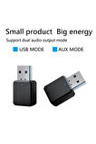 Bluetooth Araç Kiti Ses Alıcı Adaptörü Aux ve Bluetooth Uyumlu Çift Çıkışlı Aux Usb Alıcı Adaptör