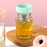 Silikon Süzgeçli Huni - Çok Amaçlı Şişe Kavanoz Hunisi - Sosluk veya Huni Olarak Kullanım