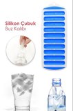 Çubuk Buz Kalıbı – Silikon Tabanlı, Kolay Çıkarılabilir, 10 Hazneli – Şişeler İçin Özel Tasarım
