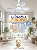 Uzaktan Kumandalı Işıklı Tavan Vantilatörü – 30W Ledli ve 3 Kademeli Akıllı Fan – Sessiz Vantilatör