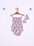 Tavşan Temalı Desenli Bandana Gömlek Body Takım 1-3/3-6/6-9/9-12 Ay