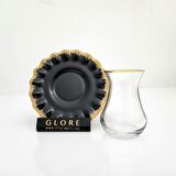 Glore Alba Altın Yaldızlı Çay Bardağı Seti