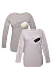 LuvmaBelly MYRB2704_2708 Emzirme tshirt seti