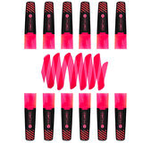 Liqeo Liquid Flat Fosforlu Kalem (H-3128) 12 Adet Pembe