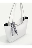 Fularlı(degişkenlik göstermektedir)Fermuarlı Shopper El Ve Omuz Çantası