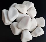 Dolomit Taş 7 Kg 4-6 Cm Beyaz Dere Taşı Çakıl Taşı Bahçe Süs Taş