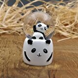 Sevimli Panda Işıklı Mini Kar Küresi & Mikail Melek Kolye