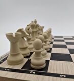 Ay Yıldızlı Şah Ahşap Satranç Takımı 