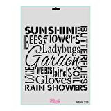 Rich New Seri N-326 Stencil 35x25 cm