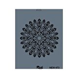Rich New Seri N-473 Stencil 35x25 cm