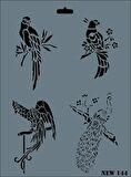 Rich New Seri N-144 Stencil 35x25 cm