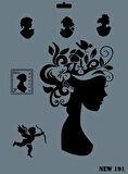 Rich New Seri N-191 Stencil 35x25 cm