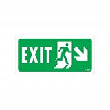 Exit Sağ Aşağı Uyarı Levhası 17,5x25 KOD:957