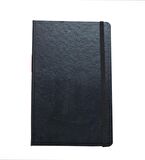 Siyah Defter & Çam Ağacı & Dokunmatik Füme Roller Kalem & Siyah Kupa & Gold Renk Metal Kutulu Mum Hediye Seti