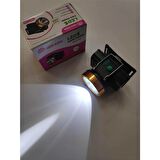 Gold Kama Kafa Lambası 10 Watt 1 Pc 300 Metreye Kadar Aydınlatma Aralığı Çift Işıklı 3,7VOLT Lityum Pil