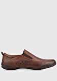 Kahve Deri Erkek Slip-On