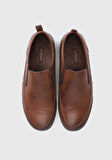 Kahve Deri Erkek Slip-On