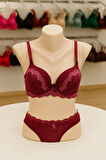 Dolgusuz Toparlayıcı Sütyen Külot Dantelli İç Çamaşırı Takımı