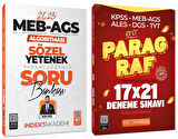 İndeks + EVP Akademi 2025 MEB-AGS Sözel Yetenek Soru Bankası + Paragraf 21 Deneme 2 li Set - Berk Ekici İndeks Akademi Yayıncılık