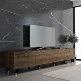  MOBİLYA GEZEGENİ Maer Gold Tv Ünitesi 210 Cm Ceviz Renk