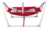 Norfolk Baby Sleep Katlanabilir Oyuncaklı Sallanır Bebek Beşiği - Hamak Beşik - Sallanır Bebek Hamağı - Kırmızı