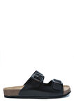 K0765DE Kifidis Soft Step Erkek Çift Bantlı Deri Mantar Terlik 40-46