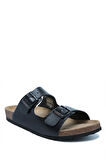 K0765DE Kifidis Soft Step Erkek Çift Bantlı Deri Mantar Terlik 40-46