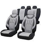 Renault Kangoo 2+1 Uyumlu Oto Koltuk Kılıfı GRİ - SİYAH