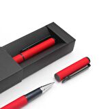 Kırmızı Çelik Bardak Termos & Kırmızı Defter & Kırmızı Roller Kalem Hediye Seti