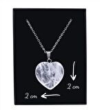 Opal Taşı Kalp Kolye