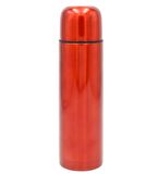 Deri Çantalı Bordo Renk Çelik Termos 500mL