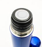 Deri Çantalı Mavi Renk Çelik Termos 500mL