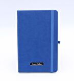 Deri Çantalı Mavi Renk Çelik Termos & Mavi Defter & Mavi Roller Kalem & Astronot Kupa Hediye Seti