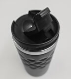 Geometrik Desenli Siyah Renk Termos Bardak 300mL