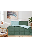 ÖZDİLEK YATAK SETİ  RANFORCE   ÇİFT KİŞİLİK  ZUMRUT-SYESIL COLOURIST