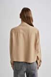 DeFacto Crop Twill Uzun Kollu Gömlek C0382AX24SPBG322