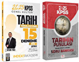 CBA + İndeks 2025 KPSS Tarihin Pusulası Soru Bankası + 15 Deneme 2 li Set CBA + İndeks Akademi 