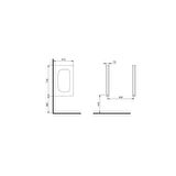 TAORMINA PİSUVAR ARA BÖLME - MAT BEYAZ