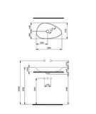 Bocchi Etna Çanak Lavabo 58 cm Mat Buz Mavi 1114-029-0125