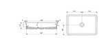 Bocchi Sottile Slim Tezgahüstü Lavabo 55x38 Beyaz 1476-001-0125