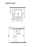 Bocchi Fenice Çanak Lavabo, 54 cm, Parlak Beyaz 1489-001-0126