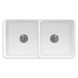 Bocchi Lavello Dekorlu Çift Gözlü Mutfak Eviyesi 84 cm 1601-001-0120 Beyaz