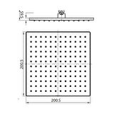 Bocchi AIR2 Tepe Duşu, 20x20 cm Krom 5860-0006