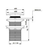 Bocchi Krom Lavabo Süzgeçi Su Taşma Deliksiz 6190-0001 Üst Grup